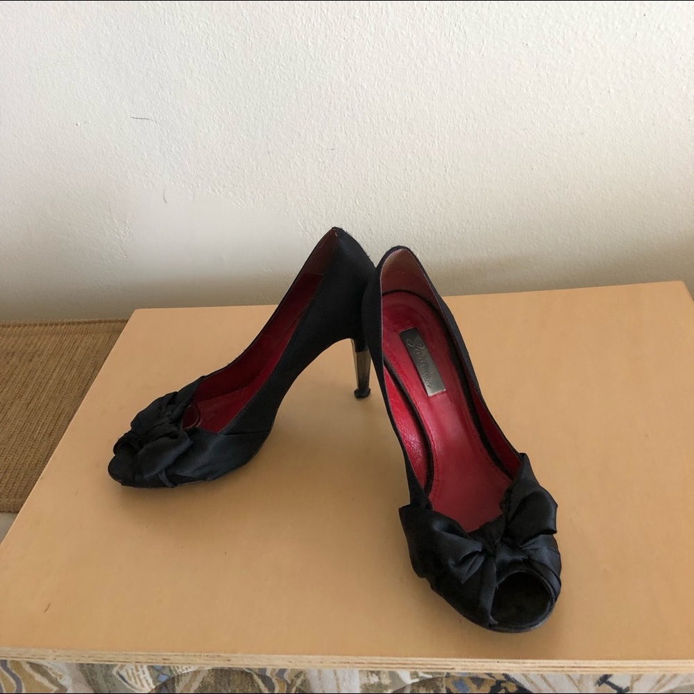 Zara high heel peep-toe satin shoes, size 38